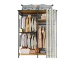 Modern Wardrobes Organizer Closet Storage Bedroom Coat Rack Floor Corner Household Metal Hanger Hat Rack Shelf Home Furniture - Image 5