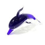 Murano Glass Dolphin Figurine Cute Sea Animal Small Statue Ornaments Home Table Decor Collection Holiday New Year Gifts for Kids