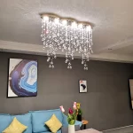 Luxury Pendant Crystal Ceiling Chandeliers Home LED Lighting Fixture Long Hanging Lamp for Living Room Lustre Dining  Table - Image 5