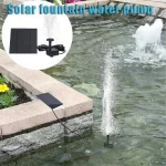 Solar Fountain with 6 Nozzles - 1.4W Solar Panel Floating Water Pump for Bird Baths, Pools, Garden DIY Waterfall Yard Decor - Image 5