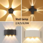 LED Wall Sconce Lamp Indoor Modern Decoration Lamp 85-265V 5W Interior Lighting For Home Stairs Bedside Living Room Wall Light