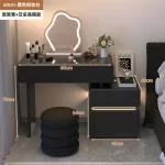 Bedroom Mirror Dressing Table Bedroom Desgin Modern Vanity Table European Salon Designer Service Partitions Hotel Furniture - Image 26