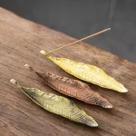 Creative Long Leaf Incense Burner Stick Holder Line Incense Plate Base Sandalwood Tray Temples Yoga Studios Home Decoration - Image 2