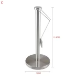 Stainless Steel Kitchen Roll Paper Towel Rack Bathroom Standing Paper Holder Silver Tissue Napkins Rack Home Table Decor - Image 4