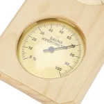 Wood Sauna Thermometer & Hygrometer Wall-Mounted Spa Accessory Mechanical No Battery Required - For Family Hotel Sauna Steam - Image 2