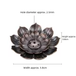 Alloy Incense Burner Lotus Multi-hole Wire Stick Holder Household Antique Incense Plate for Buddha Incense Holder Home Decor - Image 9
