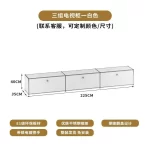 Vintage Module Sideboard Living Room Storage Cabinet Wood Bedroom Stainless Steel Metal Frame Storage Customizable TV Cabinet - Image 13