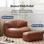 Lazy Sofas Living Room Single Sofa Modern Design Sofa for 1 Person Can Lie Down Beanbag Tatami Thickened Leather Home Furniture - Image 14