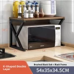 Kitchen Storage Rack Countertop Spice Oven Microwave Shelf Desktop Organizer Accessories European Style 3 Layers No Drilling - Image 25