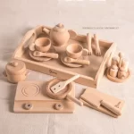 Natural Wood Children's Preschool Toys Fruits And Vegetables Simulation Play House Kitchenware Cognitive Wooden Model Toys - Image 11