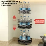 Rotatable Kitchen Storage Rack kitchen Accessories Spice Storage Rack Clean Storage 360 Degrees Rotatable Organizer Turntable - Image 3