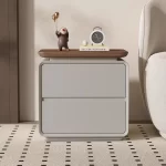 Simple Trendy Nightstand Luxury Storage Elegant Retro Nordic Stylish Fine Room Interior Table Chevet Bedroom Furniture - Image 9