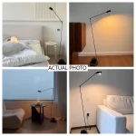 Modern Minimalist Floor Lamp Creative Bedroom Room Office Light Minimalist Study Eye Protection Reading Black Standing Light - Image 5