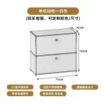 Vintage Module Sideboard Living Room Storage Cabinet Wood Bedroom Stainless Steel Metal Frame Storage Customizable TV Cabinet - Image 19