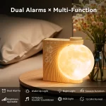 Sunrise Alarm Clocks for Heavy Sleepers,Night Lamp Clocks for Bedrooms with Moon Light,10 Light Effects,30/60/90 Timer,10 Sleep - Image 2