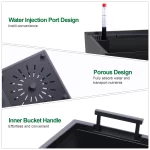 2pcs Planters Outdoor Indoor Planter Pots, High Front Porch Planter Pots with Drainage Holes Auto Watering, Convenience Instill - Image 6