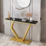 European Luxury Console Table For Hallway Entrance Trendy Glam Console Table Living Room Elegant Mesa Estrecha Home Furniture - Image 6