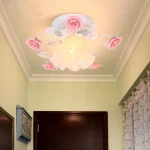 Korean Garden Ceiling Lights Ceramic Living Room Dining Room Aisle Lamps Romantic Bedroom Beauty Salon Clothing Ceiling Light - Image 4