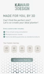 Eco-Friendly 3D Printed Flower Pot Irregular Geometric plant pot with Textured Lines for Tabletop Decor & Sustainable Gift - Image 6
