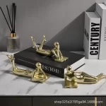 Creative Characters Reading Statue Modern Home Living Room Abstract Resin Figurines Miniatures Crafts Office Decor Figurines - Image 2