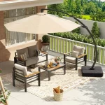 Aoxun Aluminum Patio Furniture Set 4/5/7 Seats, Oversized Outdoor Sectional with Washable Thick Cushions, Coffee Table - Image 9
