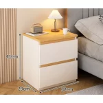 Bedside table Bedroom Home Modern simple bedroom Simple heightening Bedside small cabinet Storage drawer cabinet - Image 7