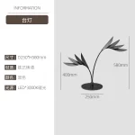 Nordic Floor Lamp Designer Room Decor Living Room Floor Lamp Villa Flamingo Leaf-shaped Table Lamp Standing Light Black - Image 7