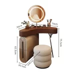 Vintage Unique Vanity Table Aesthetic Elegant Beauty Premium Vanity Table Classic Corner Meuble De Chambre Bedroom Furniture - Image 2