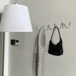 MOMO Minimalist Hooks Entry Bauhaus Coat Rack Wall Hanging Wall Behind Door Entryway Clothes Hat Hooks Electroplated Metal Hooks - Image 4