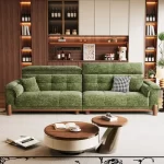 Big Minimalist Sectional Sofa Luxury Designer Green Japanese Sectional Sofa Modern Apartments Woonkamerbanken Home Furniture - Image 2