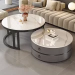 Modern Round Coffee Tables Metal Nordic Glam Minimalist Coffee Tables Simple Decor Mesa Auxiliar Salon Living Room Furniture - Image 3