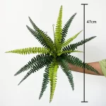 Large Artificial Plants Boston Fern Bunch Persian Leaves Bunch Fake Green Plants Fake Leaves Craft Fake Foliage Home Decor - Image 8