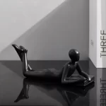 Creative Characters Reading Statue Modern Home Living Room Abstract Resin Figurines Miniatures Crafts Office Decor Figurines - Image 17