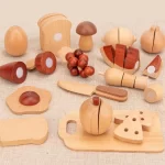 Natural Wood Children's Preschool Toys Fruits And Vegetables Simulation Play House Kitchenware Cognitive Wooden Model Toys - Image 8