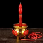 Plastic Offering Buddha Simulated Candlestick, Home Offering Incense Burner, God of Wealth Candle Holder - Image 4