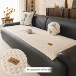 1pc Quilted Thick Plush Sofa Cover. Corduroy Edging, Non-Slip & Warm. Pet-Friendly, Washable. Fits 1/2/3/-Seat & Combination. - Image 9