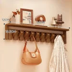 Piano Key Wall Mounted Clothes Hanger Wooden Wall Coat Rack Multifunctional Clothing Racks Home Entrance Dress Storage Hangers - Image 10