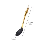 1-7PCS Silicone Head Kitchenware Stainless Steel Handle Soup Ladle Colander Cooking Set Turner Serving Spoon Kitchen Tool - Image 9