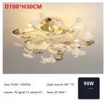 Luxury Living Room Ceiling Lamp Post-modern Designer Leaf Restaurant Bedroom Ceiling Lights Hotel Art LED Decor Lighting Fixture - Image 12