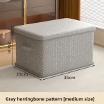Clothes Storage Box Household Large-capacity Wardrobe Snacks Toys Layered Finishing Artifact Folding Storage Box Basket with Lid - Image 14
