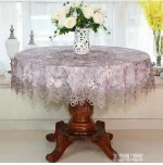 European Style Round Tablecloth, Elegant Lace Tablecloth, Dining Table Cloth, Kitchen Table Cover, Decorative Towel - Image 10