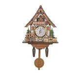 Wooden Hanging Wall Clock Bird Alarm Clock Cuckoo Clocks For Home Decoration Quartz Watch Decorative Home Decor - Image 3