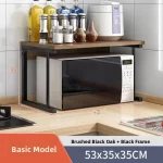 Kitchen Storage Rack Countertop Spice Oven Microwave Shelf Desktop Organizer Accessories European Style 3 Layers No Drilling - Image 23