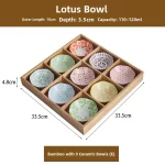 Wooden Tea Cooking Tray Utensils Nine Grids Hot Pot Restaurant Sauce Dish Fruit Platter Four  Grids Ceramic Dishware - Image 24