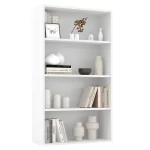 JHK 3-4 Tier Wooden Shelf Bookcase Tall Floor Standing Open Bookshelf for Living Room and Home Office Personalized Storage - Image 10