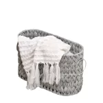 Stylish Wicker Woven Toilet Paper Storage Large Capacity Household Bathroom Storage Basket With Handles Sundries Storage Basket - Image 5