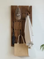 Solid Wood Wall Mounted Coat Racks Clothes Hanging Door Multilayer Coat Racks Hooks Piano Key Clothing Hanger Entrance Bedroom - Image 2