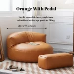 Lazy Sofas Living Room Single Sofa Modern Design Sofa for 1 Person Can Lie Down Beanbag Tatami Thickened Leather Home Furniture - Image 11
