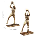 Basketball Superstar Figurines Vintage Brass Character Small Statue Desktop Ornaments Home Decoration Crafts Fans Souvenir Gifts - Image 3
