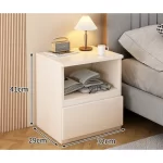 Bedside table Bedroom Home Modern simple bedroom Simple heightening Bedside small cabinet Storage drawer cabinet - Image 8
